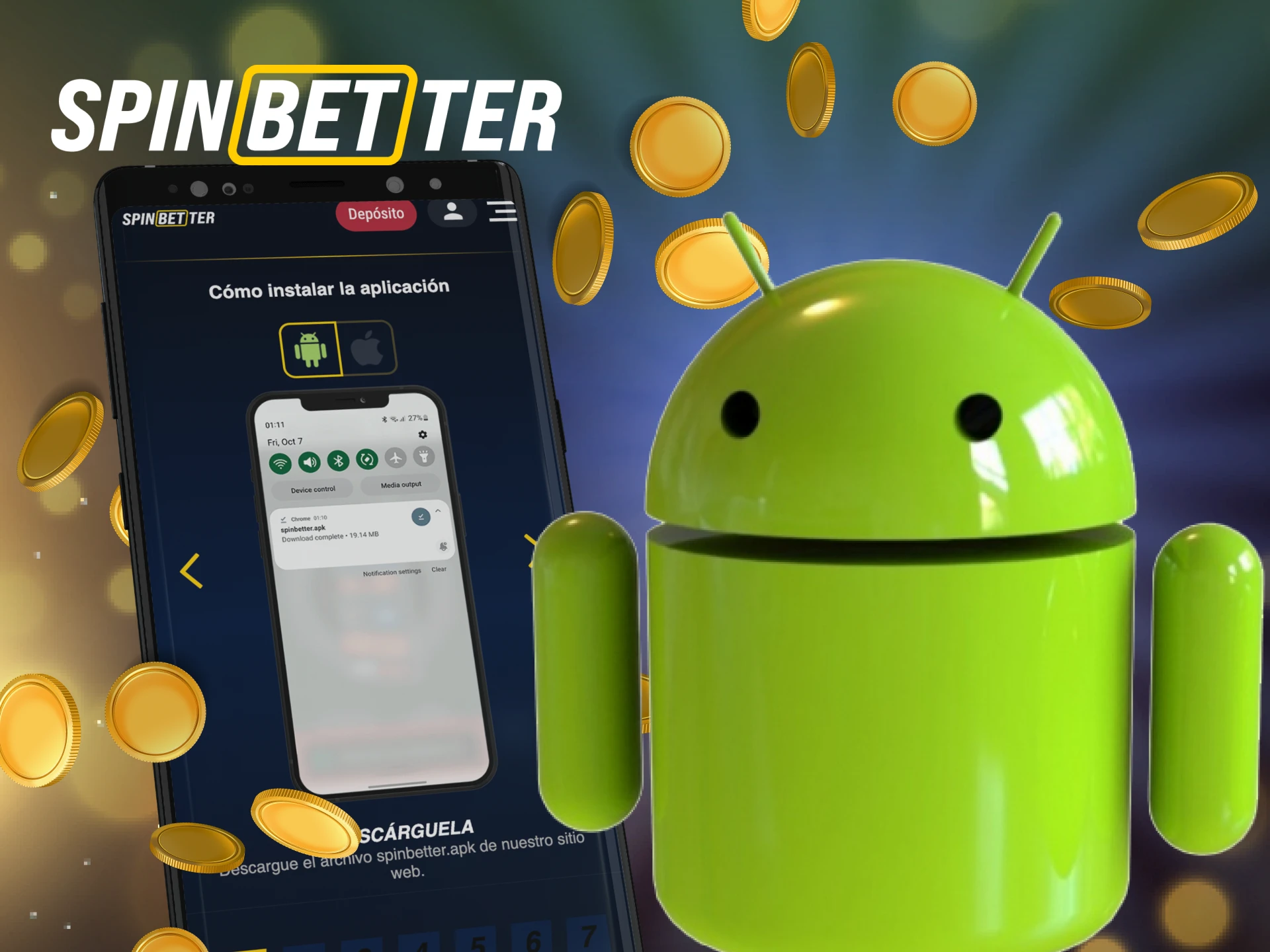 La aplicación Spinbetter tiene una versión para teléfonos Android.