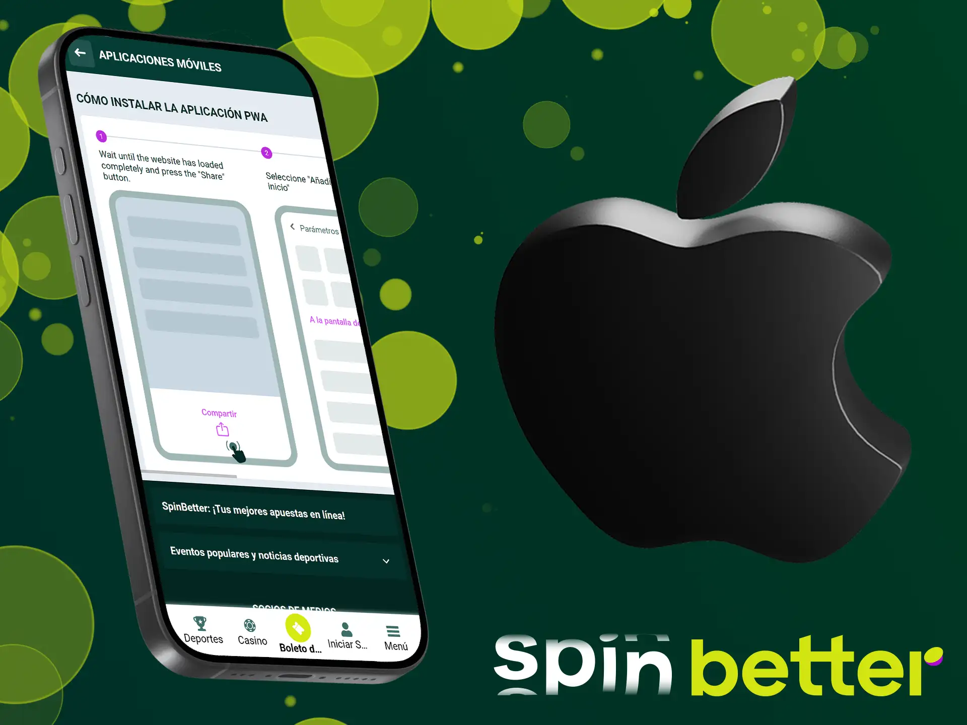 La aplicación Spinbetter tiene una versión para teléfonos IOS.