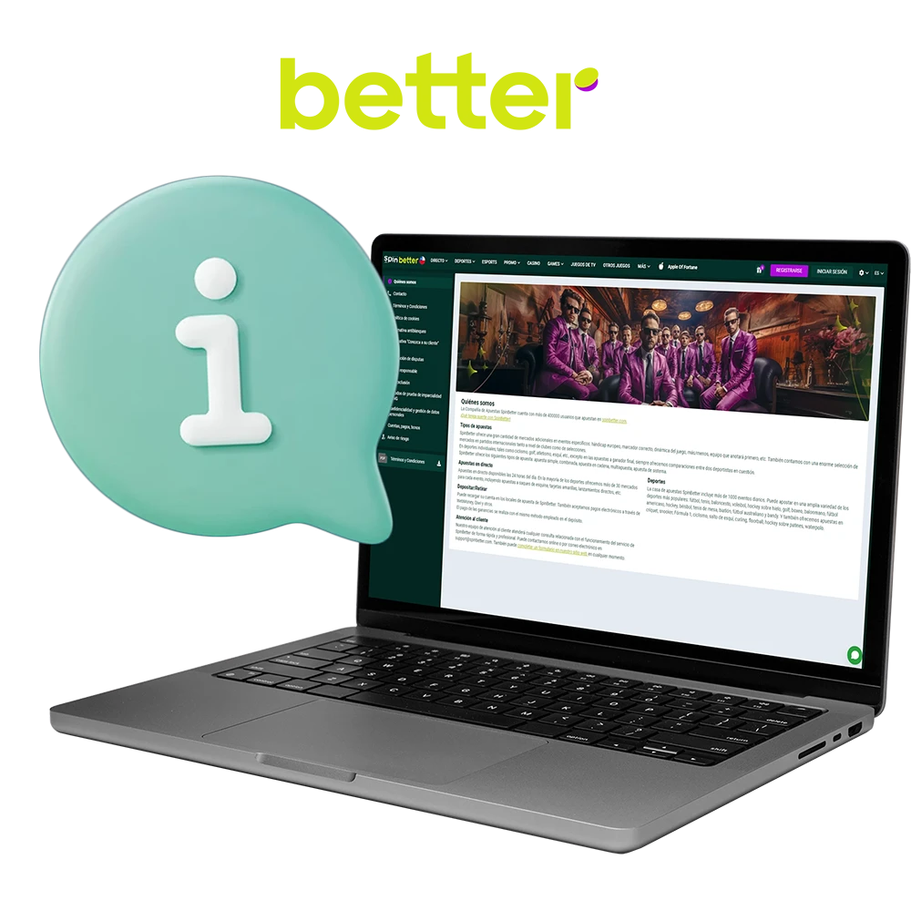 Obtenga más información sobre el sitio de apuestas Spinbetter.